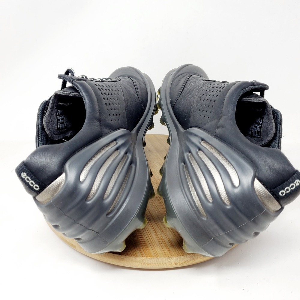 ECCO Cage Pro Golf Shoes Mens 43 Shoes Black Leather Hydromax Spikeless Sneaker - Picture 9 of 13